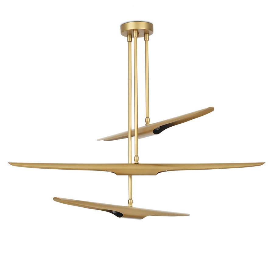 Concorde Chandelier-Natural Brass