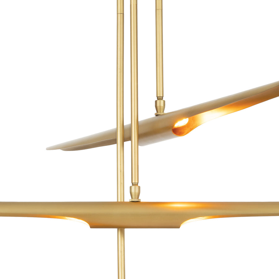 Concorde Chandelier-Natural Brass