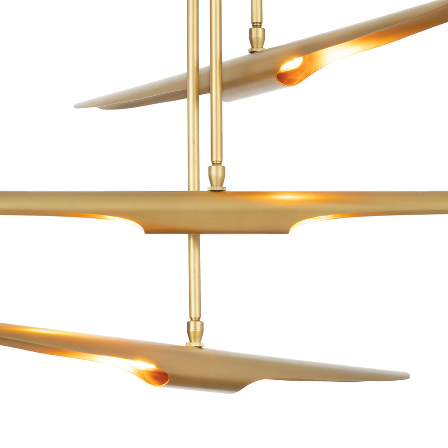 Concorde Chandelier-Natural Brass