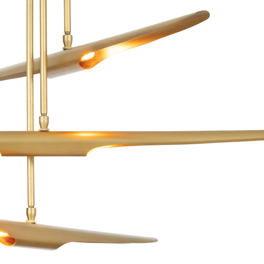 Concorde Chandelier-Natural Brass