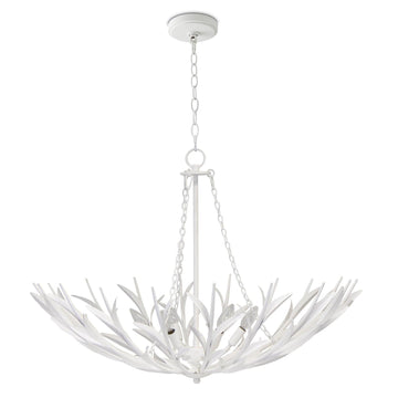 River Reed Basin Chandelier (White) - Maison Vogue