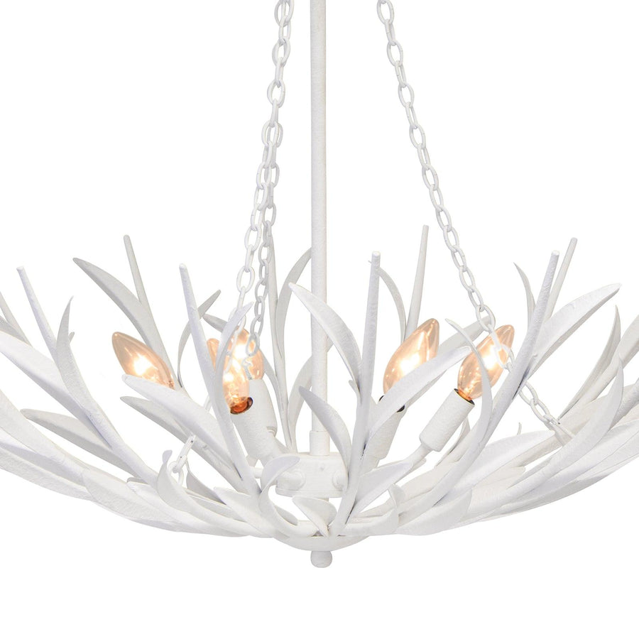 River Reed Basin Chandelier (White) - Maison Vogue