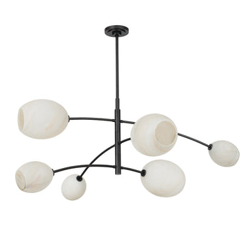 Artemis Chandelier-Alabaster Glass-Oil-Rubbed Bronze