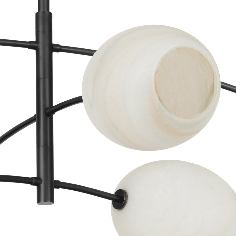 Artemis Chandelier-Alabaster Glass-Oil-Rubbed Bronze