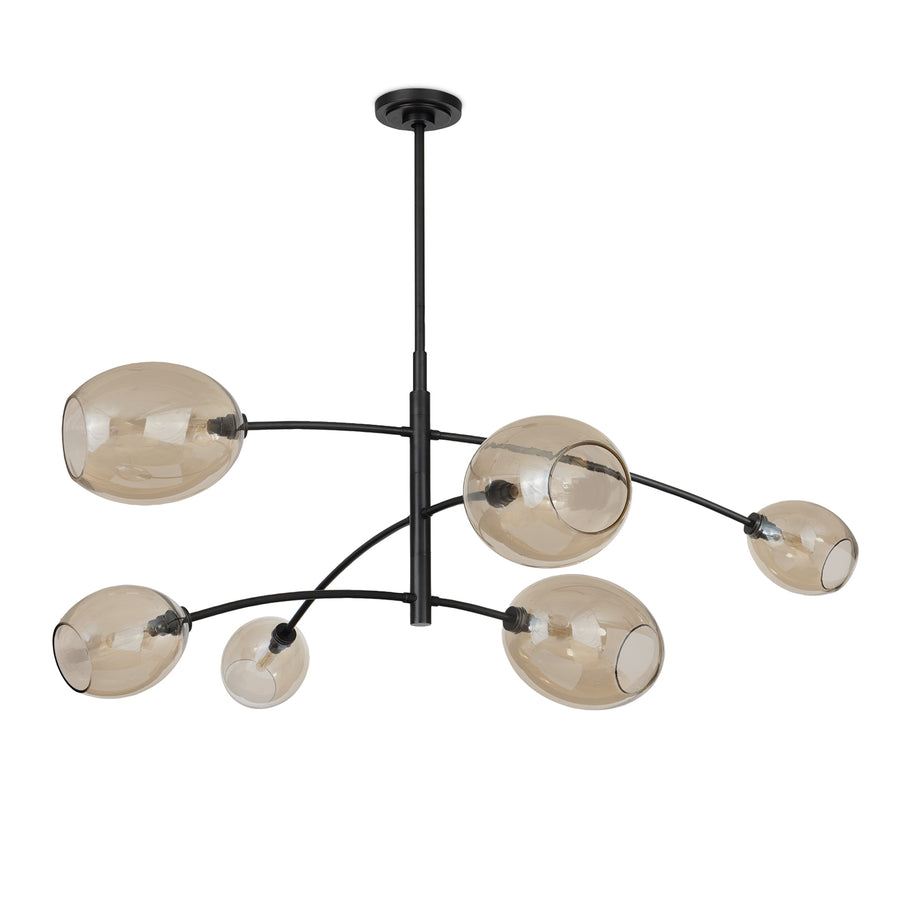 Artemis Chandelier-Champagne Glass-Oil-Rubbed Bronze