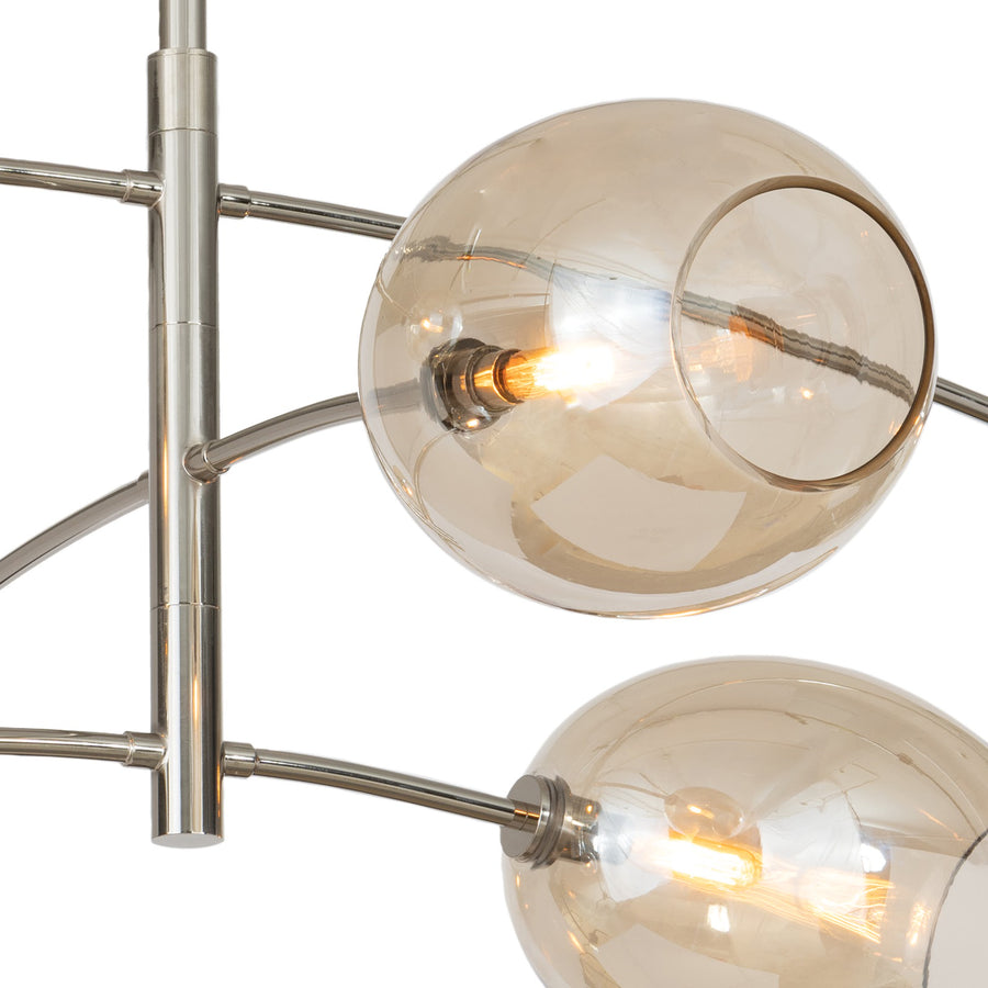 Artemis Chandelier-Champagne Glass-Polished Nickel