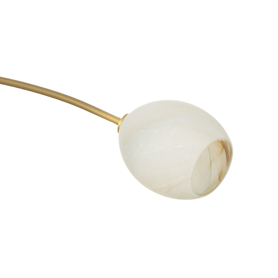 Artemis Pendant Double-Alabaster Glass-Natural Brass