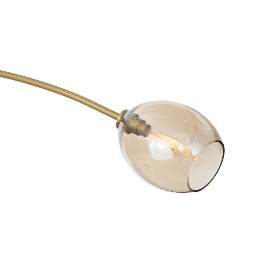 Artemis Pendant Double-Champagne Glass-Natural Brass