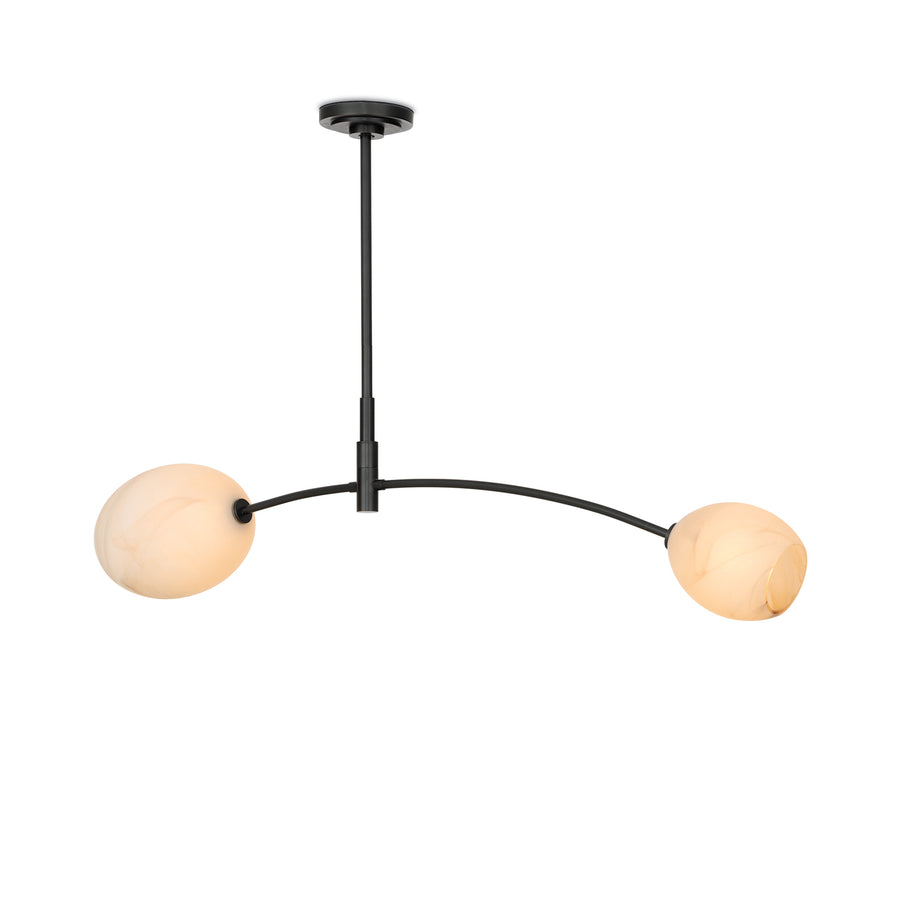 Artemis Pendant Double-Alabaster Glass-Oil-Rubbed Bronze