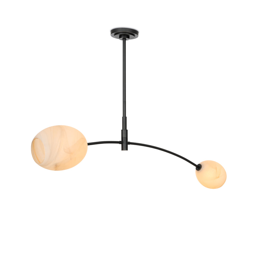 Artemis Pendant Double-Alabaster Glass-Oil-Rubbed Bronze