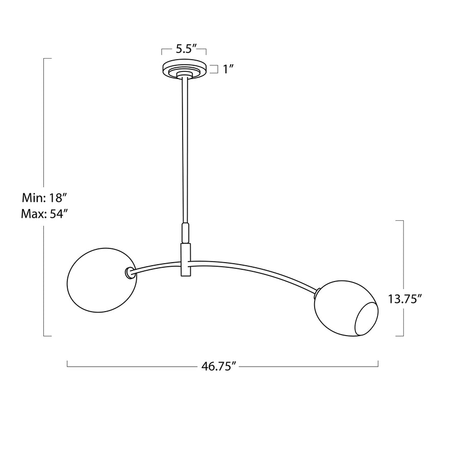 Artemis Pendant Double-Alabaster Glass-Oil-Rubbed Bronze