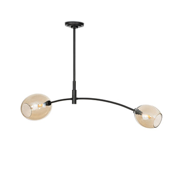 Artemis Pendant Double-Champagne Glass-Oil-Rubbed Bronze