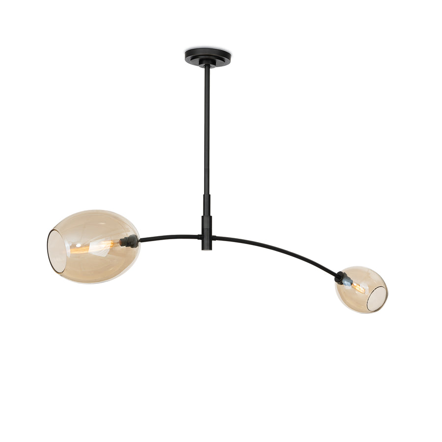 Artemis Pendant Double-Champagne Glass-Oil-Rubbed Bronze