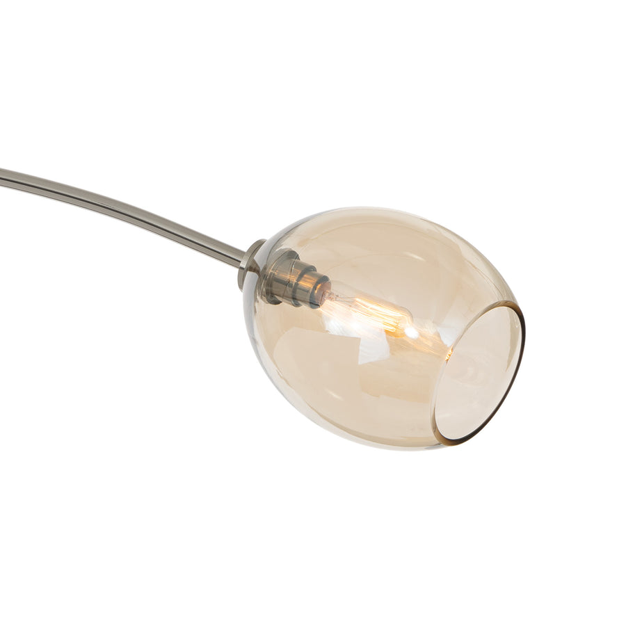 Artemis Pendant Double-Champagne Glass-Polished Nickel