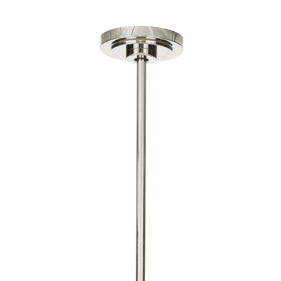 Artemis Pendant Double-Champagne Glass-Polished Nickel