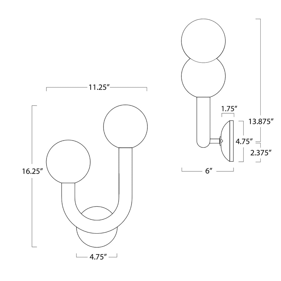 Happy Outdoor Sconce-Left