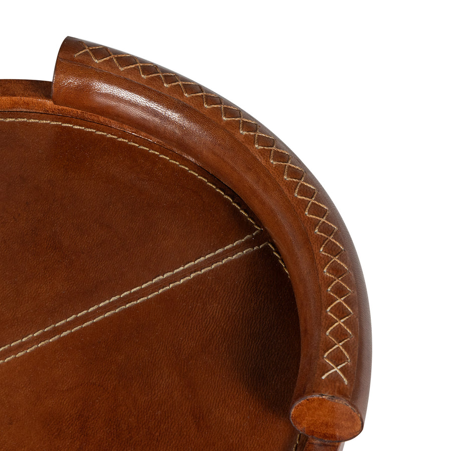 Forte Leather Tray Oval-Tan