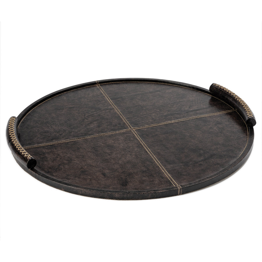 Forte Leather Tray Round-Large