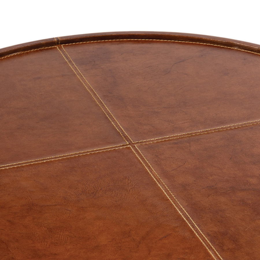 Forte Leather Tray Round-Large