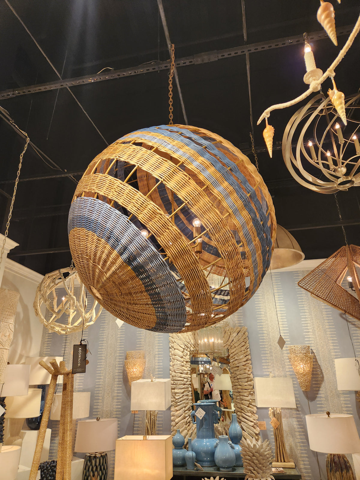 Senjyo Tilted Orb Chandelier