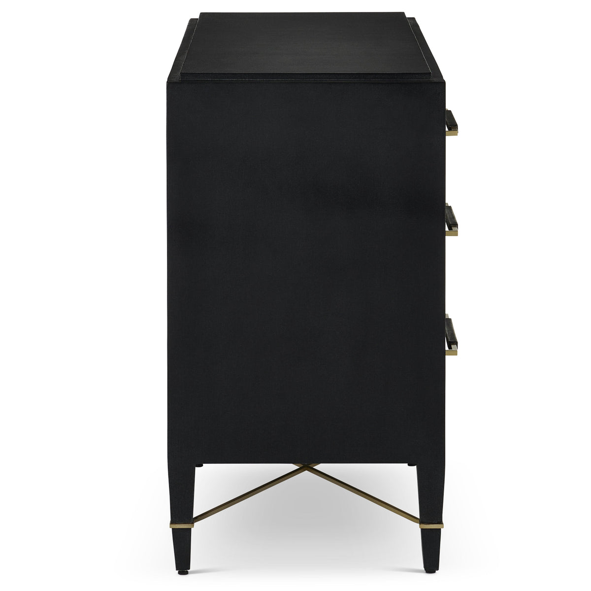 Verona Black Three-Drawer Chest - Maison Vogue