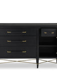 Verona Black Three-Drawer Chest - Maison Vogue