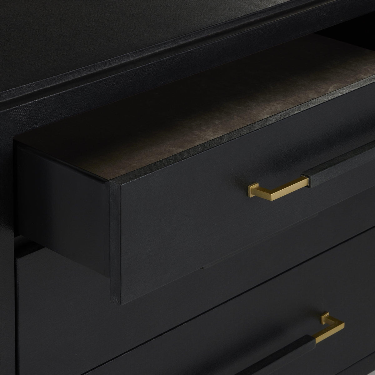 Verona Black Three-Drawer Chest - Maison Vogue