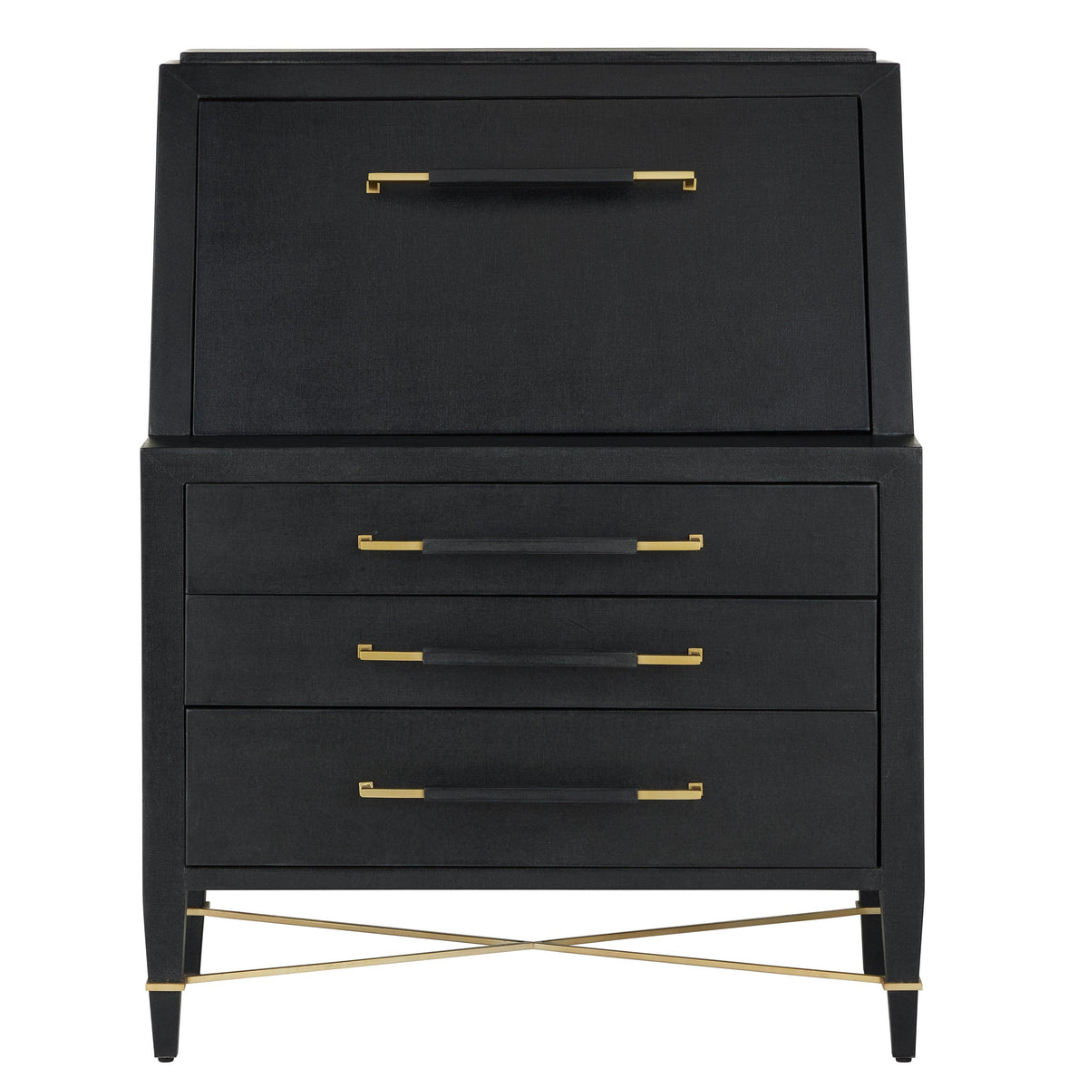 Verona Black Secretary Desk - Maison Vogue