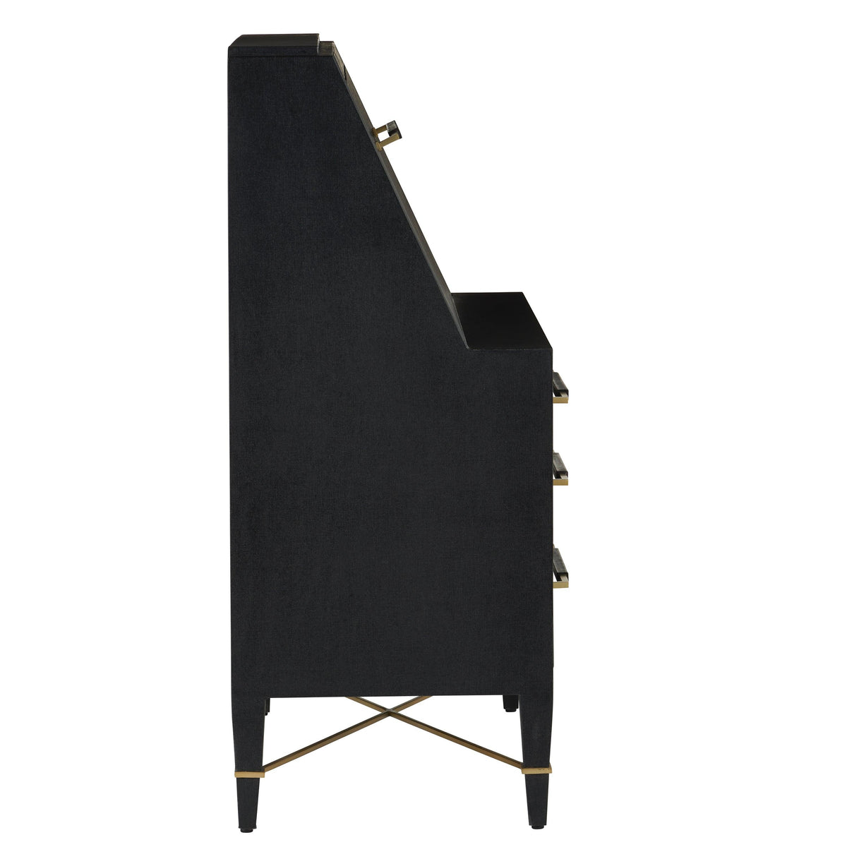 Verona Black Secretary Desk - Maison Vogue