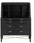 Verona Black Secretary Desk - Maison Vogue