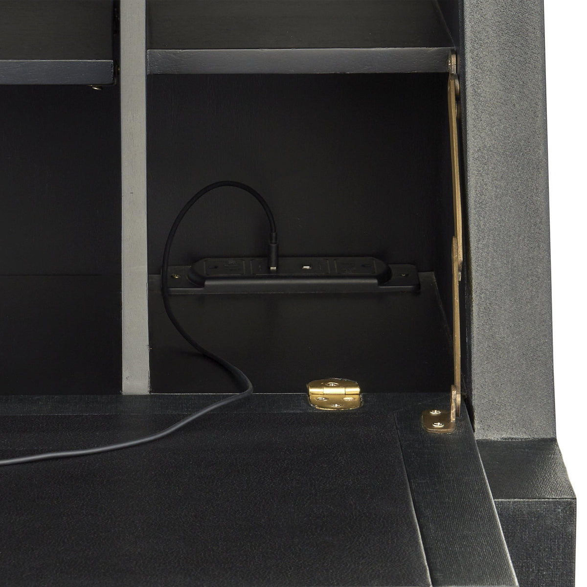 Verona Black Secretary Desk - Maison Vogue