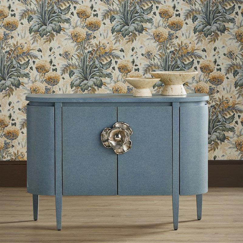 Briallen Blue Demi-Lune Cabinet - Maison Vogue