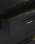 Verona Black Six-Drawer Chest