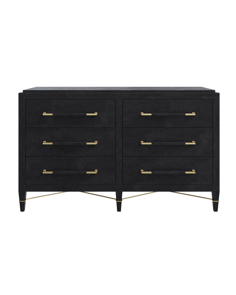 Verona Black Six-Drawer Chest