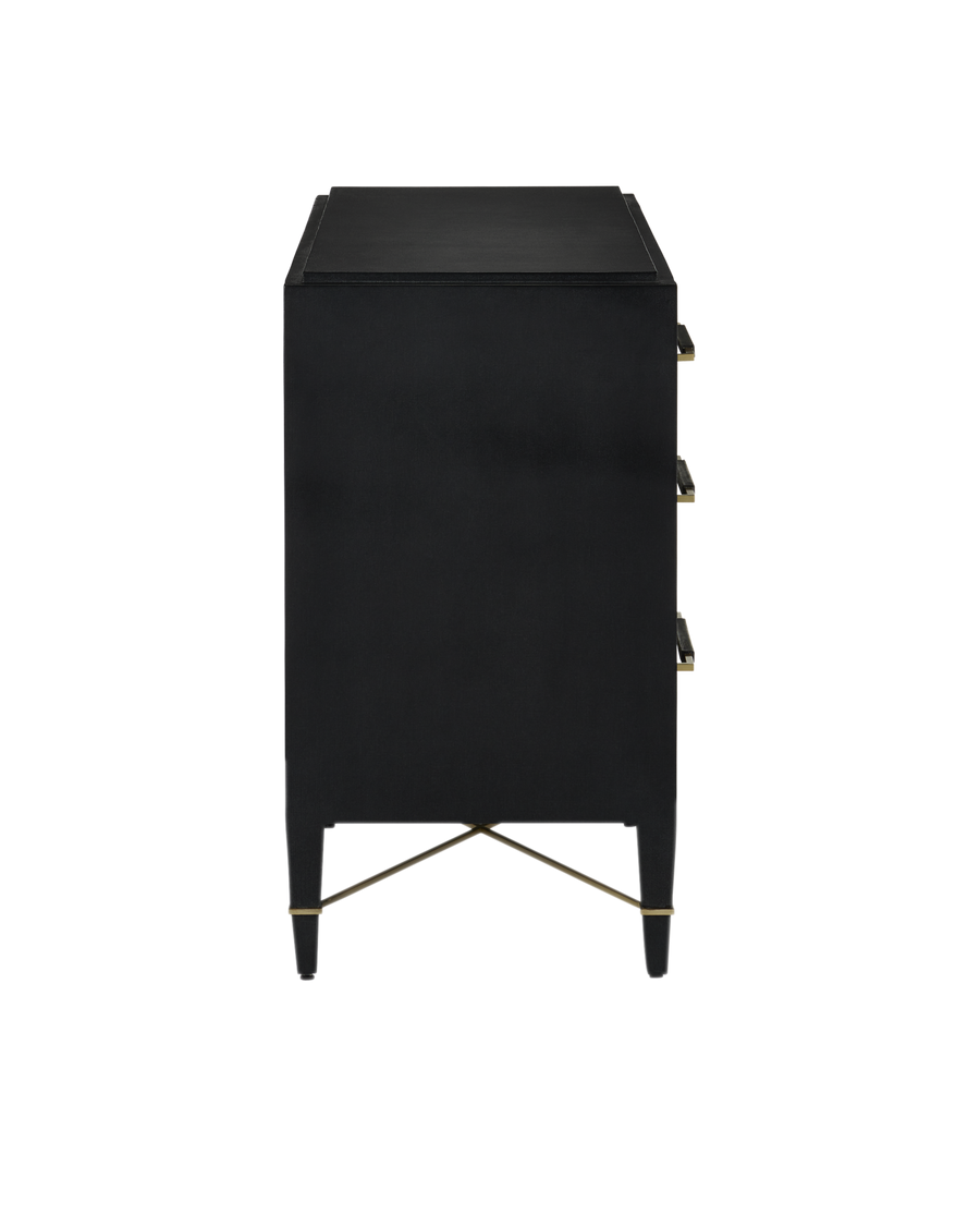 Verona Black Six-Drawer Chest