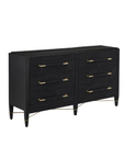 Verona Black Six-Drawer Chest