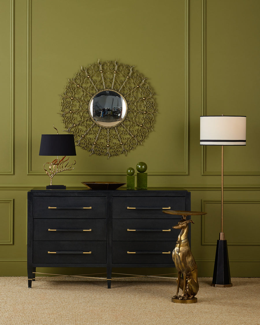 Verona Black Six-Drawer Chest