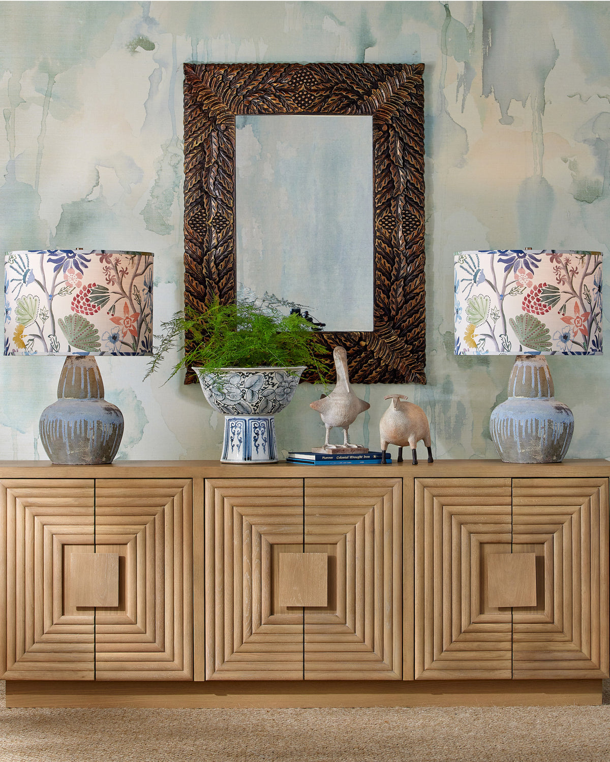 Morombe Washed Oak Credenza