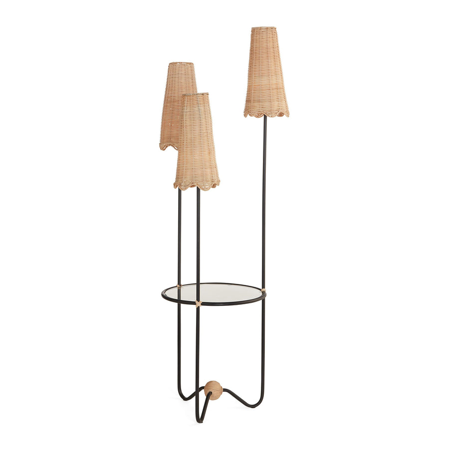 Wellington Tripod Floor Lamp With Table - Maison Vogue