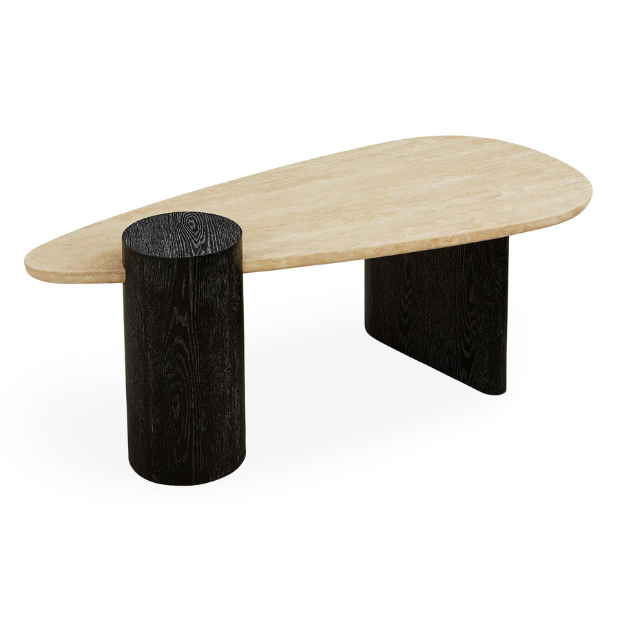 Oeuf Travertine Cocktail Table - Maison Vogue