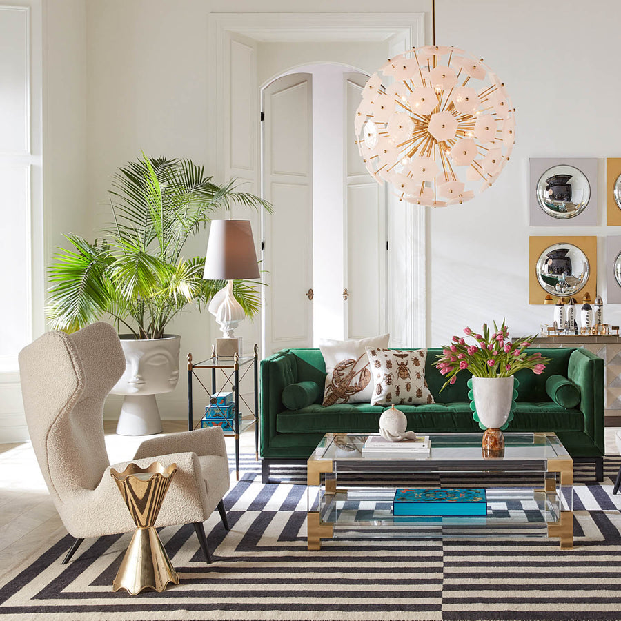 Brass Ripple Accent Table