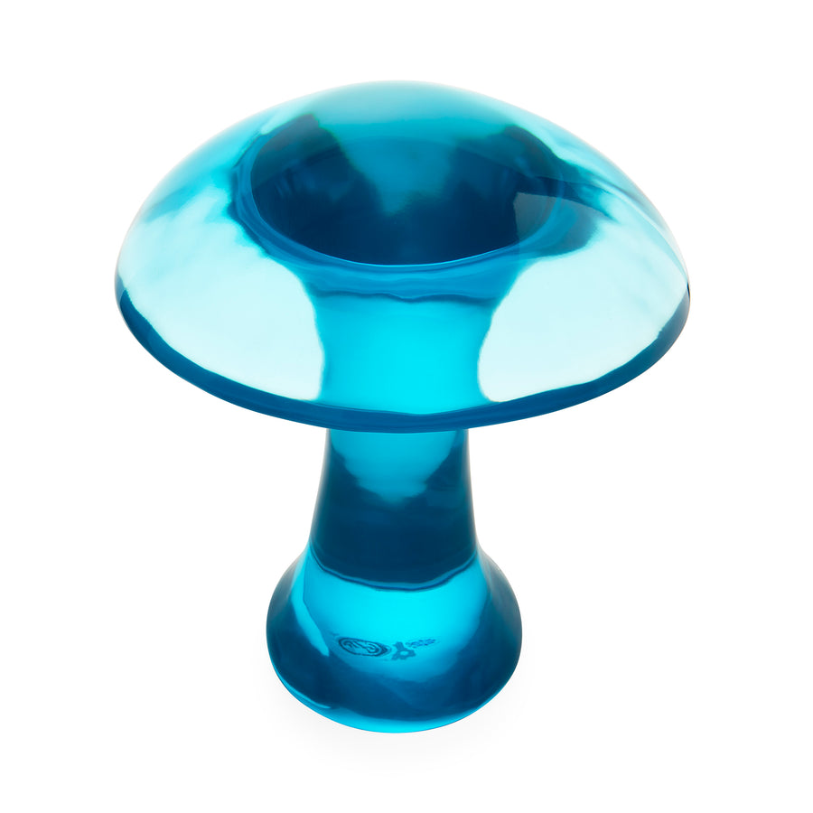 Turquoise Acrylic Mushroom Objet