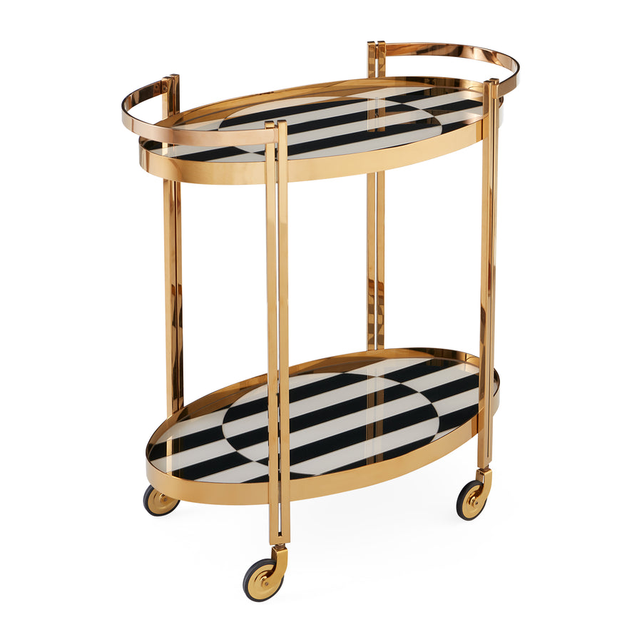 Op Art Bar Cart