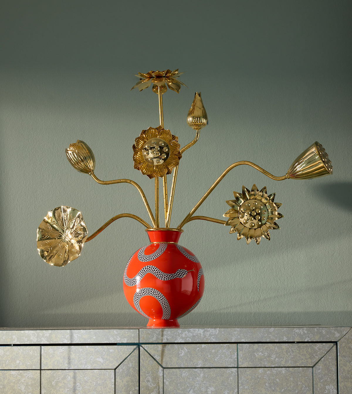 Brass Flower Bouquet