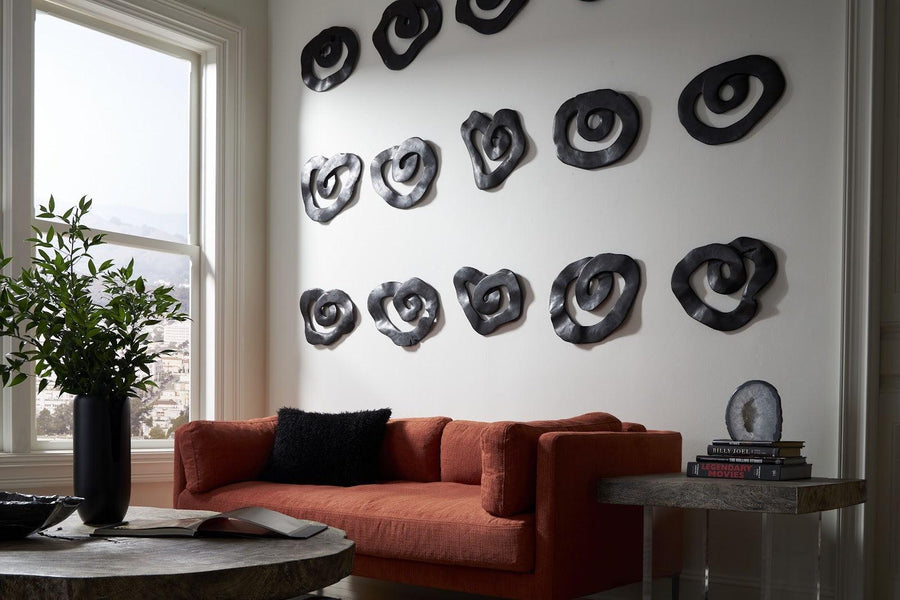 Swirl Wall Tile Teak Wood, Assorted, Black - Maison Vogue