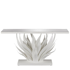 Agave White Console Table - Maison Vogue