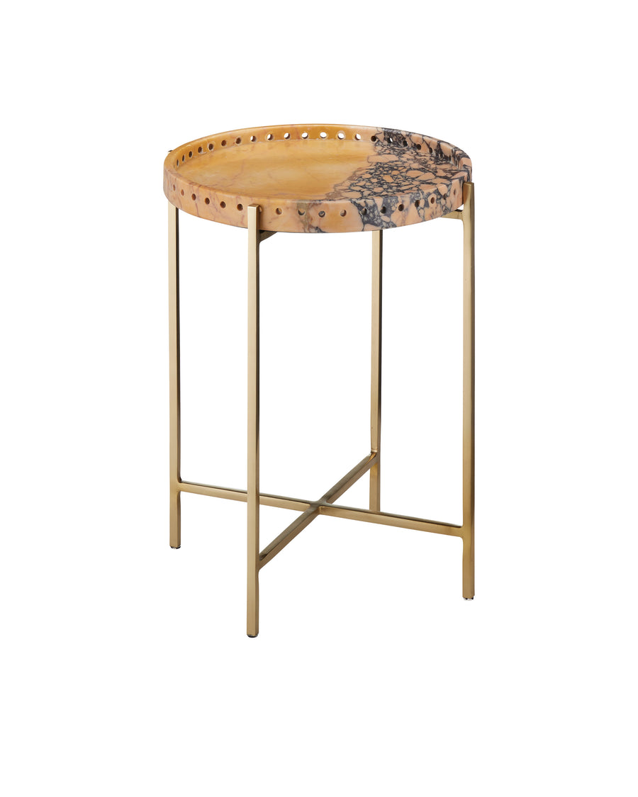 Freya Purple Breccia Accent Table