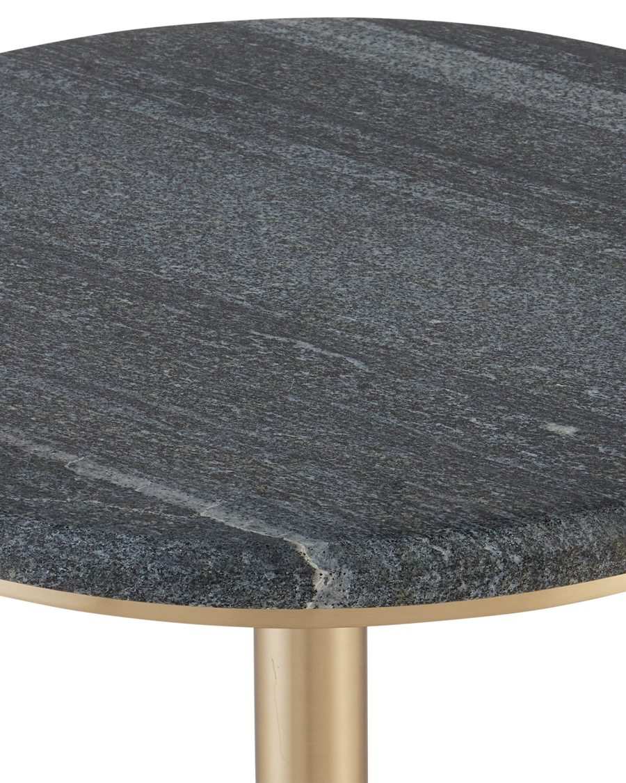 Miles Black Marble Accent Table