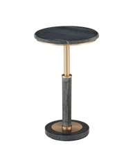 Miles Black Marble Accent Table