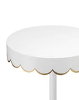 Enid White Accent Table